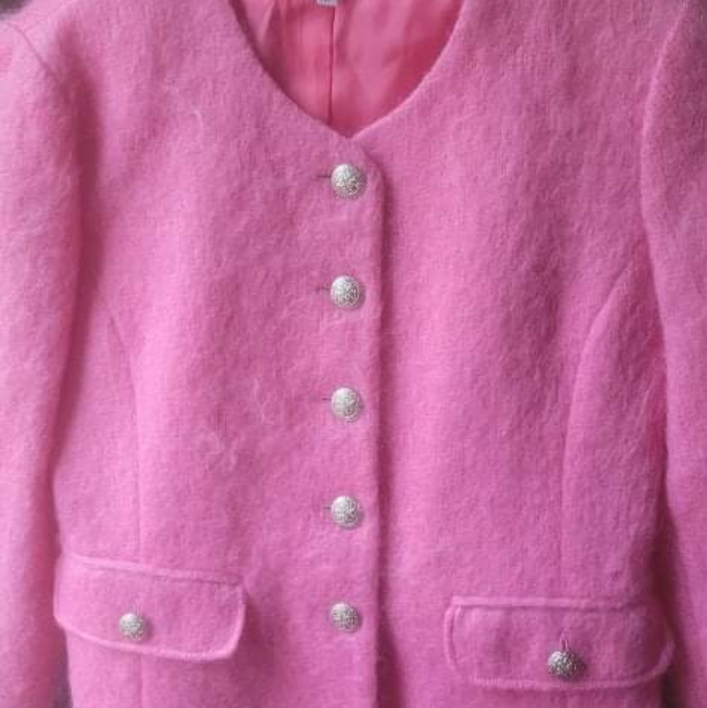 Harris/Wallace Pink Mohair Blazer